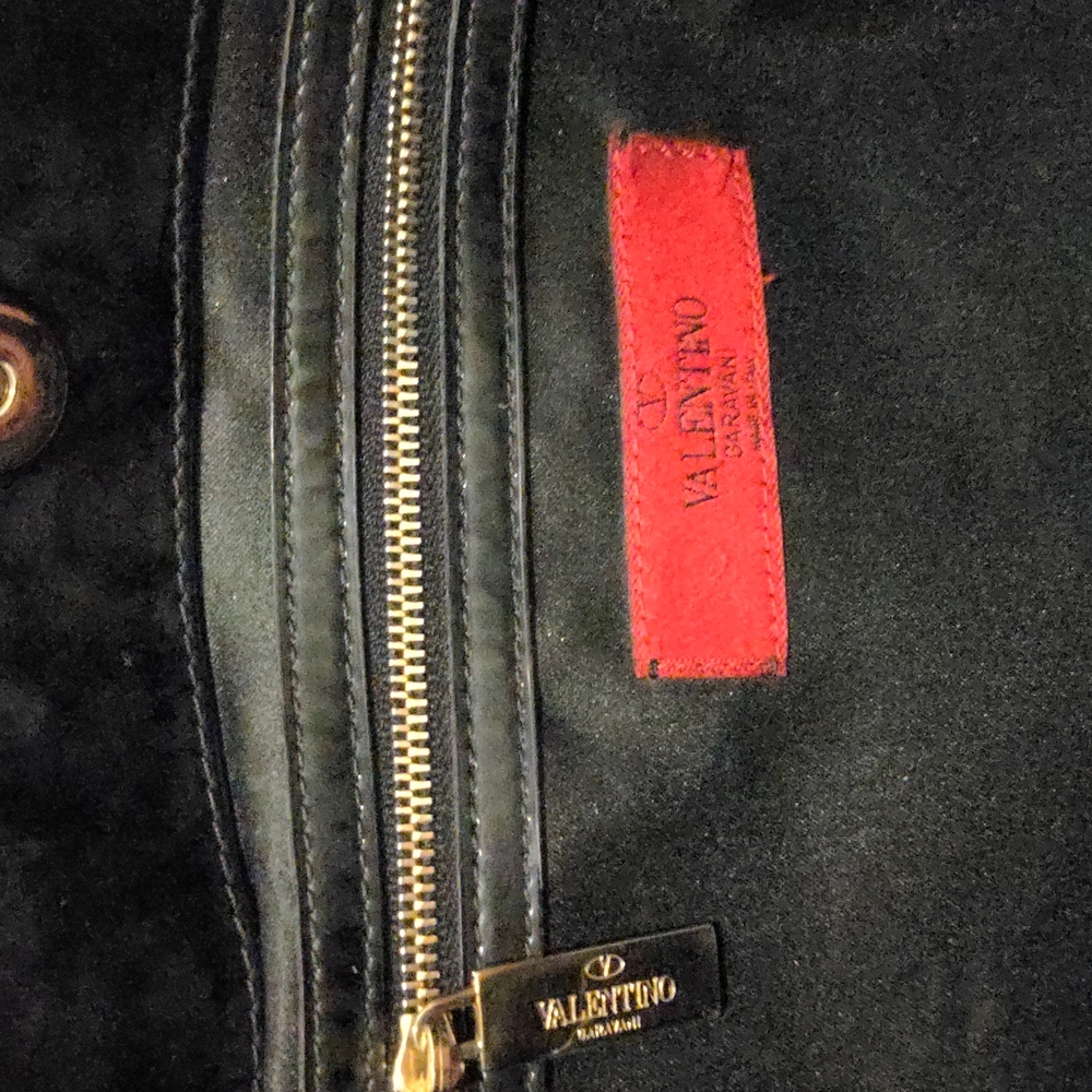 Valentino Beige and Black Lace Tote Bag - Picture 8 of 10
